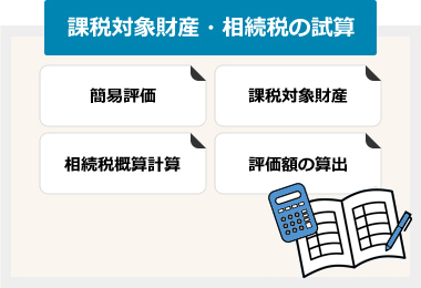 課税対象財産・相続税の試算